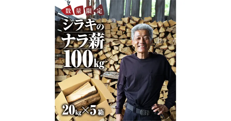 【ふるさと納税】ナラ 乾燥薪 100kg 楢 20kg × 5箱 楽天限定 大容量 国産 焚火 キャンプ アウトドア BBQ キャンプ用品 アウトドアグッズ レジャー ご家庭用 簡易包装 訳あり ご自宅用 別送 別荘 冬 薪 まき 燃料 料理 送料無料