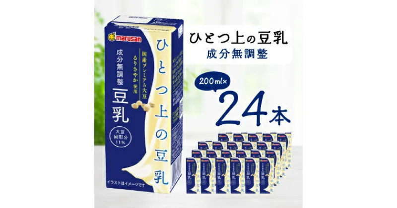 【ふるさと納税】ひとつ上の豆乳 成分無調整 200ml×24本セット【1258512】